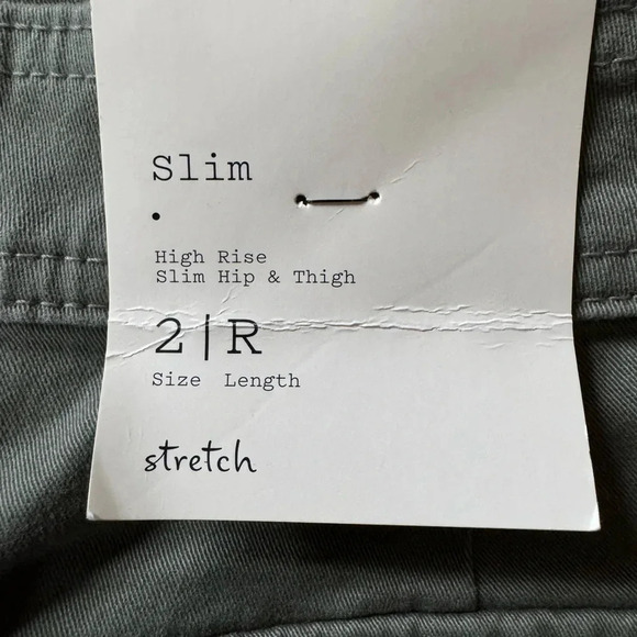 Women's High Rise Slim Regular Fit Full Pants Olive Size 2R a new day Slim Hip - Picture 5 of 6